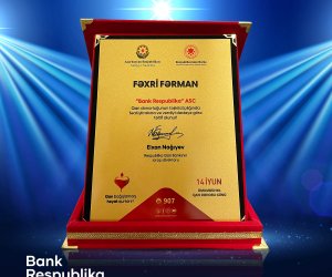 
Bank Respublika qan donorluğunun inkişafına verdiyi töhfəyə görə mükafatlandırıldı