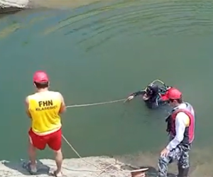 Füzulidə kanalda batan şəxsin axtarışları davam edir - Video