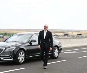 Prezident Qarabağda yolun açılışını edib