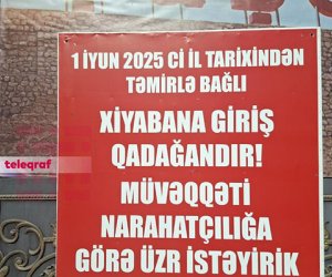 İkinci Fəxri xiyaban təmirə bağlanıb