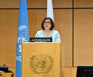 Sahibə Qafarova Parlament Sədrlərinin VI Dünya Konfransında çıxış edib