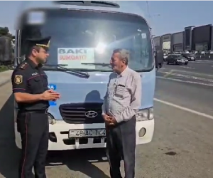 Sərxoş vəziyyətdə avtobus idarə edən sürücü həbs edilib