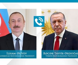 İlham Əliyev Rəcəb Tayyib Ərdoğana zəng edib