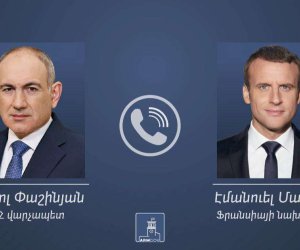 Paşinyan Makronla sülh sazişi və regional əməkdaşlıq müzakirə edib