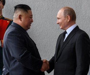 Putin and Kim Jong Un ride together to talks in Beijing