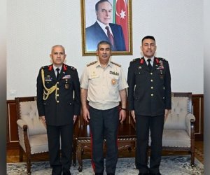 Zakir Həsənov Türkiyənin yeni hərbi attaşesini qəbul edib