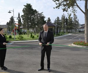 Prrzident parkın açılışında iştirak edib