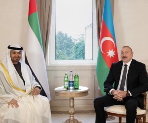 President of Azerbaijan Ilham Aliyev holds one-on-one meeting with President of United Arab Emirates