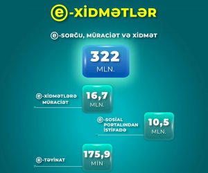 8 ayda ƏƏSMN-in elektron xidmətlərinə 16,7 milyon müraciət edilib