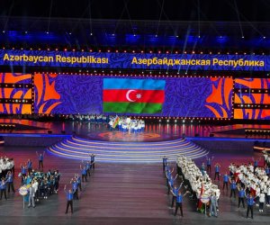 Gəncə şəhər stadionunda III MDB Oyunlarının açılış mərasimi keçirilib – Yenilənib
