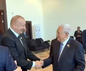 Azərbaycan Prezidenti Mahmud Abbasla görüşüb