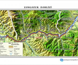 Zəngəzur dəhlizinin xəritəsi hazırlanıb