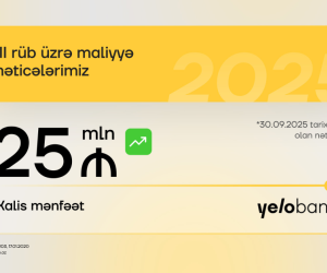 Yelo Bank 3-cü rübü də mənfəətlə başa vurub