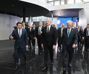 Алиев и Токаев посетили Alem.ai