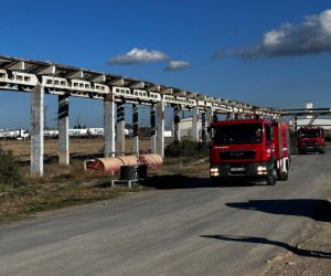 FHN Bakıda Etilen-polietilen zavodunda yanğın-taktiki təlimi keçirib