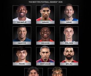 ФИФА опубликовала список кандидатов на приз лучшему игроку года