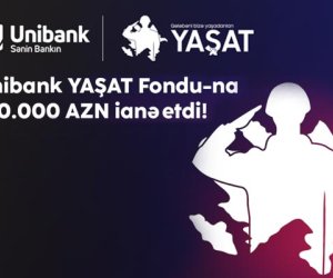 Unibank “YAŞAT” Fonduna 100000 manat ianə edib