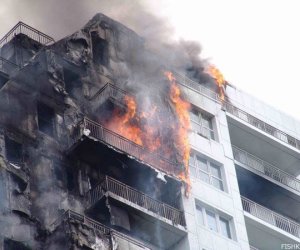 Bakıda binada yanğın başlayıb - Yenilənir