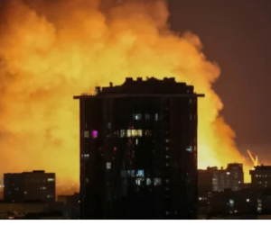 Russian attack on Kyiv kills one, sparks fires in residential buildings