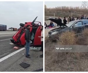 Salyanda yol qəzası olub, xəsarət alan var