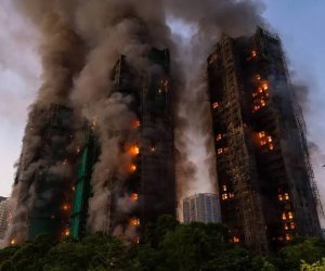 Honq-Konqda baş verən yanğın hadisəsi ilə bağlı 14 nəfər həbs edilib