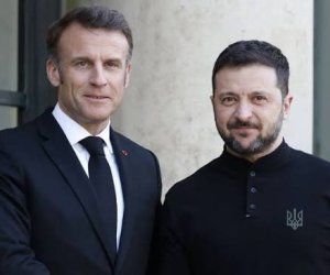 Makron Zelenski ilə telefon danışığı aparıb