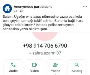 İran nömrələri ilə uşaqlara yazıb narkotik təklif edildiyi iddia olunur