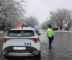 DYP qarlı hava şəraiti ilə əlaqədar sürücülərə müraciət edib