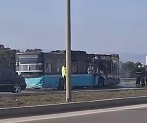 Abşeronda avtobusda yanğın baş verib, xəsarət alan yoxdur