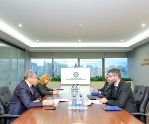 Встреча Анара Алиева с победителями конкурса Yüksəliş