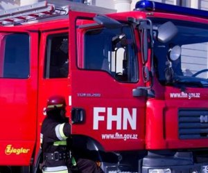 Bakıda restoranda yanğın olub