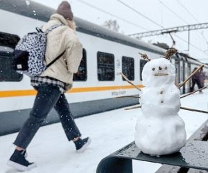 В Краснодарском крае из-за снегопада задержано 55 поездов