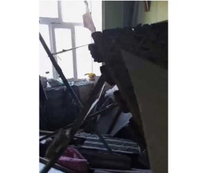 Şabranda mənzilin tavanı çöküb, xəsarət alanlar var