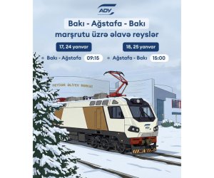 ADY Bakı&ndash;Ağstafa marşrutu üzrə əlavə qatar reysləri və endirimlər tətbiq edir