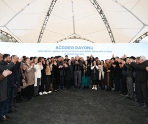 Əliyev Ağdərənin Aşağı Oratağ kəndində Aşağı Oratağ, Çıldıran, Heyvalı və Çapar kəndlərinin sakinləri ilə görüşüb - YENİLƏNİB