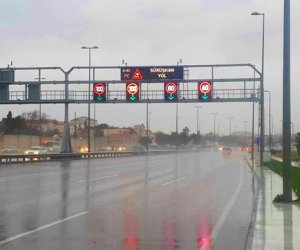 Bu yolda sürət həddi endirilib