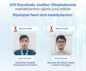 Azərbaycan məktəbliləri beynəlxalq olimpiadada 10 medal qazanıblar