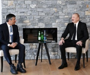 Президент Ильхам Алиев встретился в Давосе с председателем бразильской компании BTG Pactual