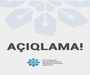 
MEDİA: Prezidentin adından reallığı əks etdirməyən açıqlama yayılıb