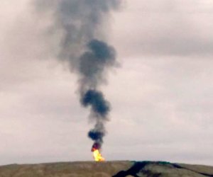 Извержение грязевого вулкана в Гаджикабуле