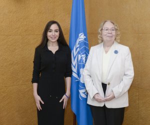 Leyla Əliyeva BMT-nin Cenevrədəki ofisinin baş direktoru ilə görüşüb