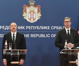 Azərbaycan və Serbiya prezidentləri mətbuata bəyanatla çıxış edirlər