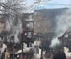 Bakıda bina yanıb, sakinlər təxliyyə edilib