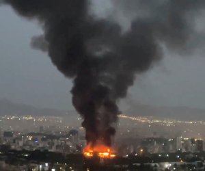 Пожар рядом с военными объектами в Тегеране