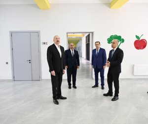 İlham Əliyev Lənkəranda açılış edib