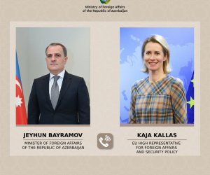 Ceyhun Bayramovla Kaya Kallas bölgədəki hərbi gərginliyi müzakirə edib