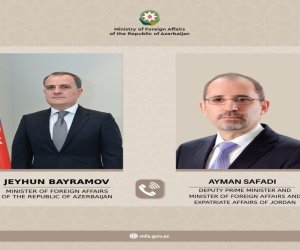 Bayramov iordaniyalı həmkarı ilə Yaxın Şərqdəki mövcud vəziyyəti müzakirə edib