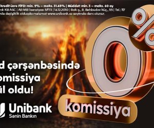 Unibank 0 % komissiyalı kredit kampaniyası keçirir