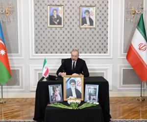 
İlham Əliyev İran səfirliyinə gedib