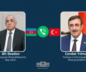 Əli Əsədovla Cevdet Yılmaz İranın dron hücumlarını müzakirə edib